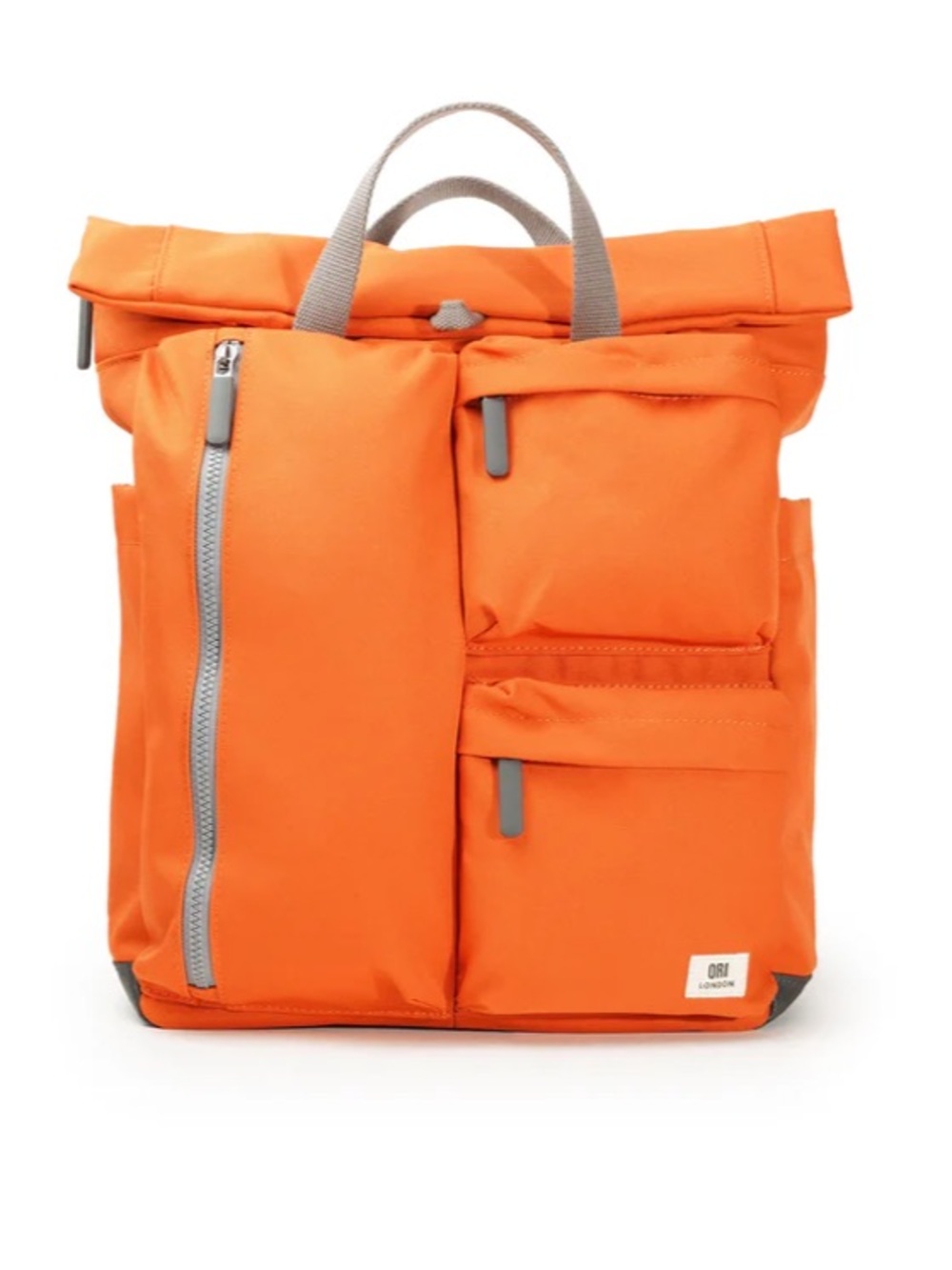 ORI London Richmond Multipocket Backpack in Atomic Orange